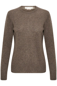 Lukkaiw Crew-Neck Pullover Brown Melange