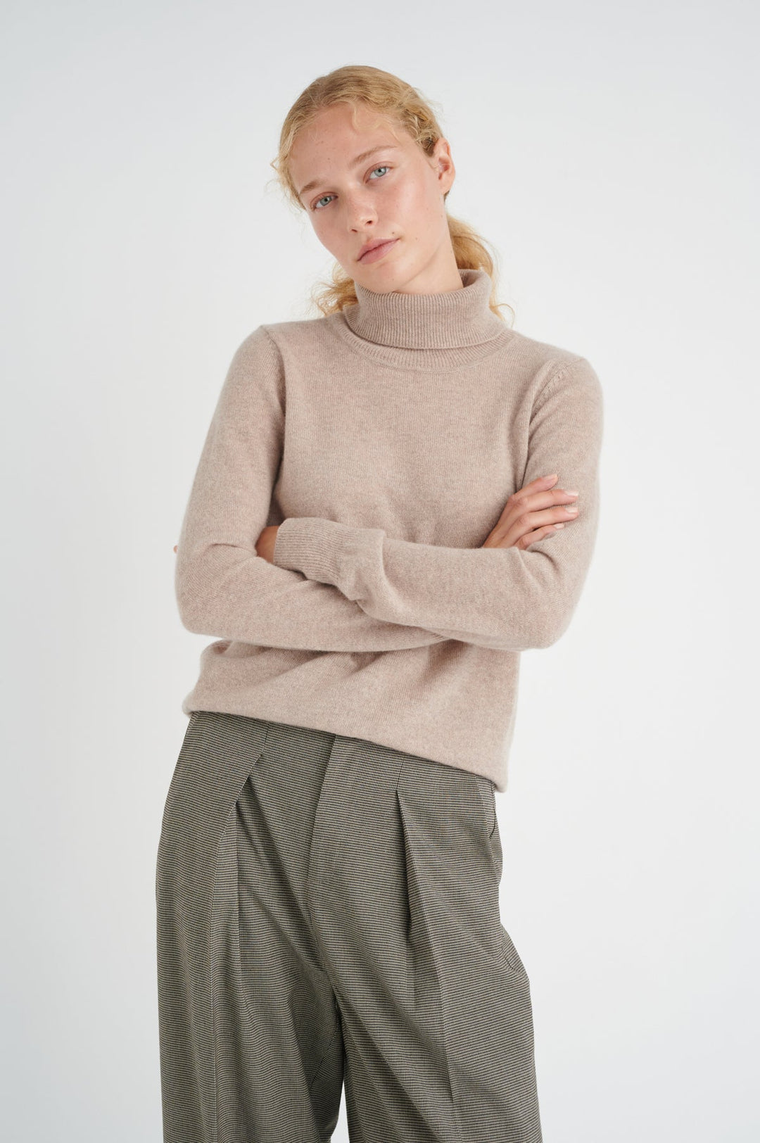 Lukkaiw Rollneck Pullover Beige Melange | Genser | Smuk - Dameklær på nett