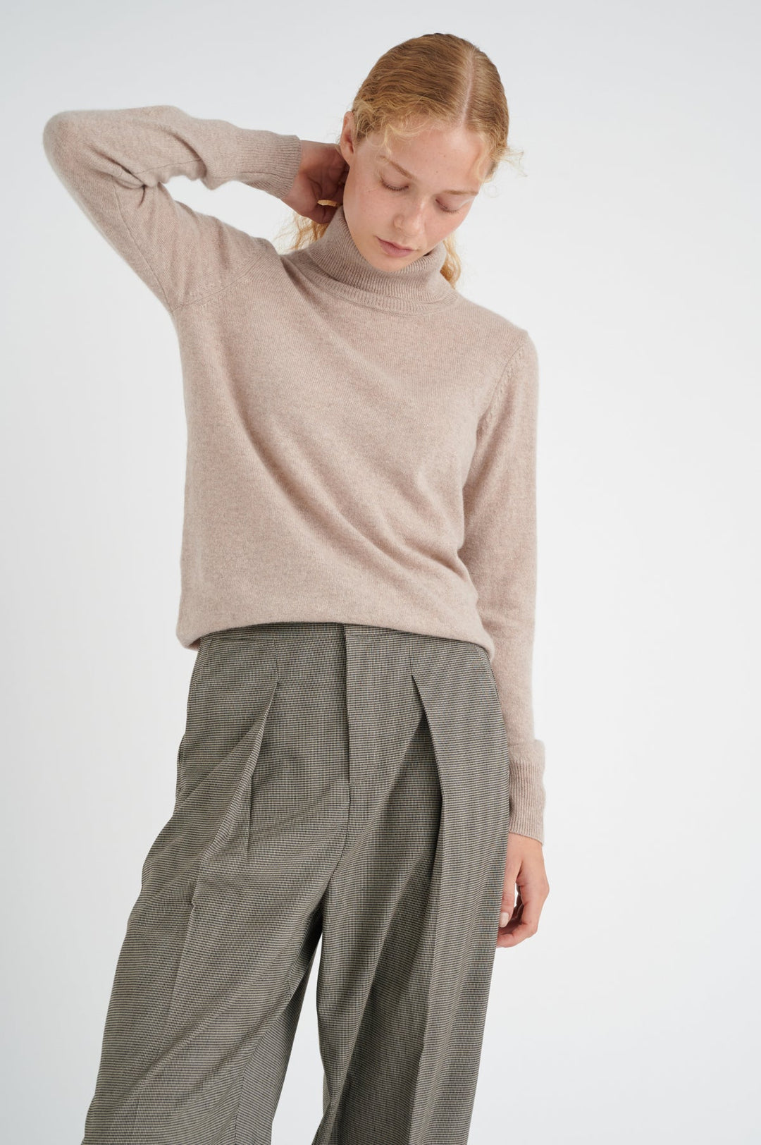 Lukkaiw Rollneck Pullover Beige Melange | Genser | Smuk - Dameklær på nett
