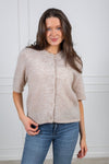 Lulu 2/4 Knit Cardigan Birch Melange