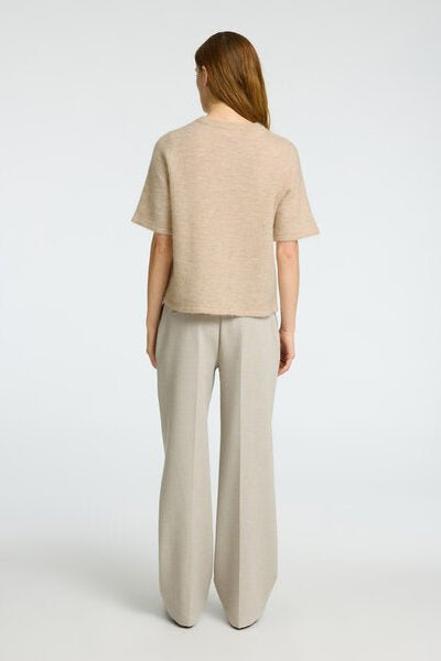 Lulu 2/4 Knit Cardigan Birch Melange | Genser | Smuk - Dameklær på nett
