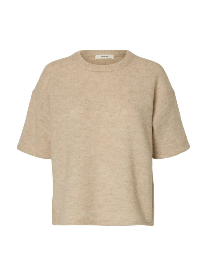 Lulu 2/4 Knit O - Neck Birch Melange | Genser | Smuk