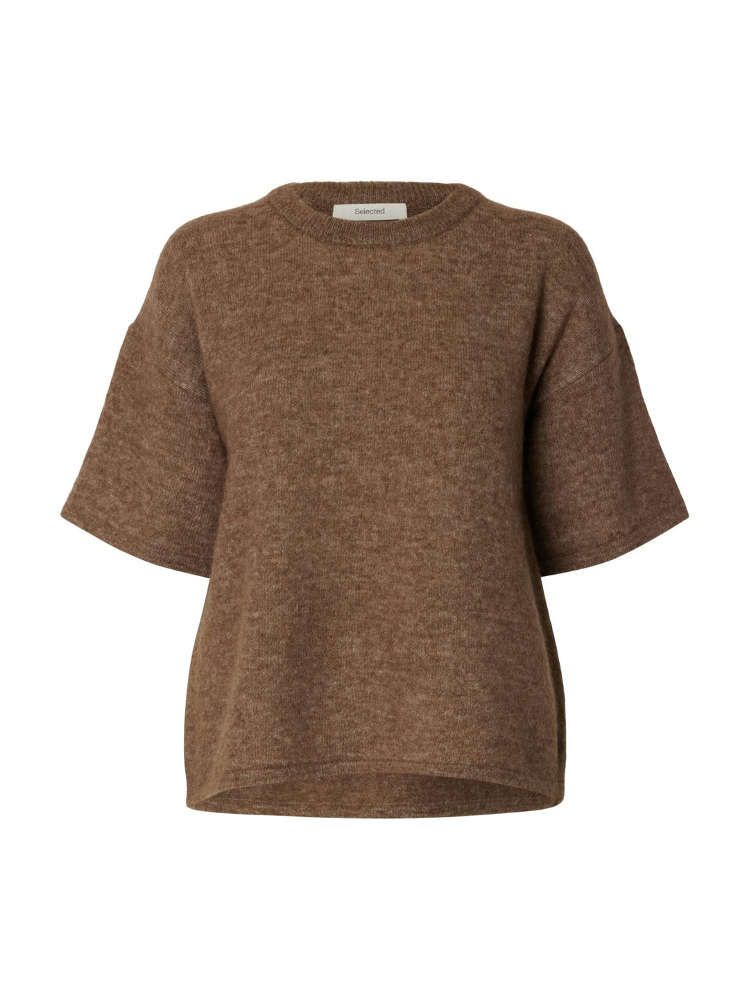 Lulu 2/4 Knit O - Neck Chocolate Chip Melange | Genser | Smuk