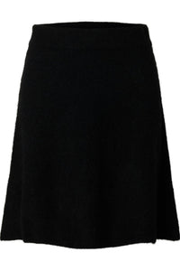 Lulu Brushed Hw Knit Skirt Black