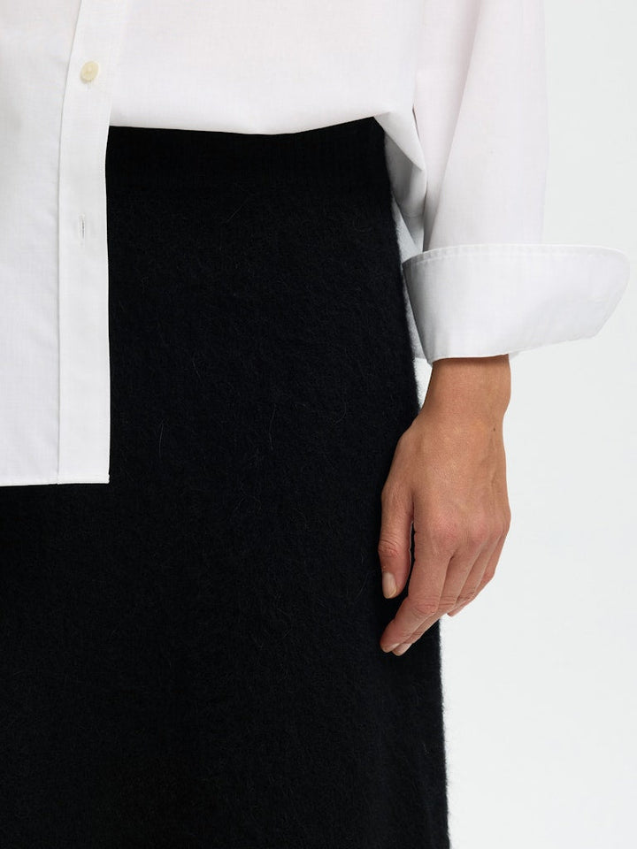 Lulu Brushed Hw Knit Skirt Black | Skjørt | Smuk