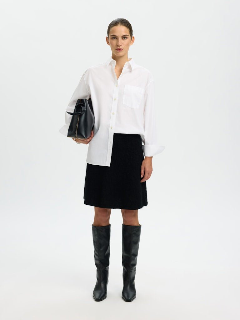 Lulu Brushed Hw Knit Skirt Black | Skjørt | Smuk