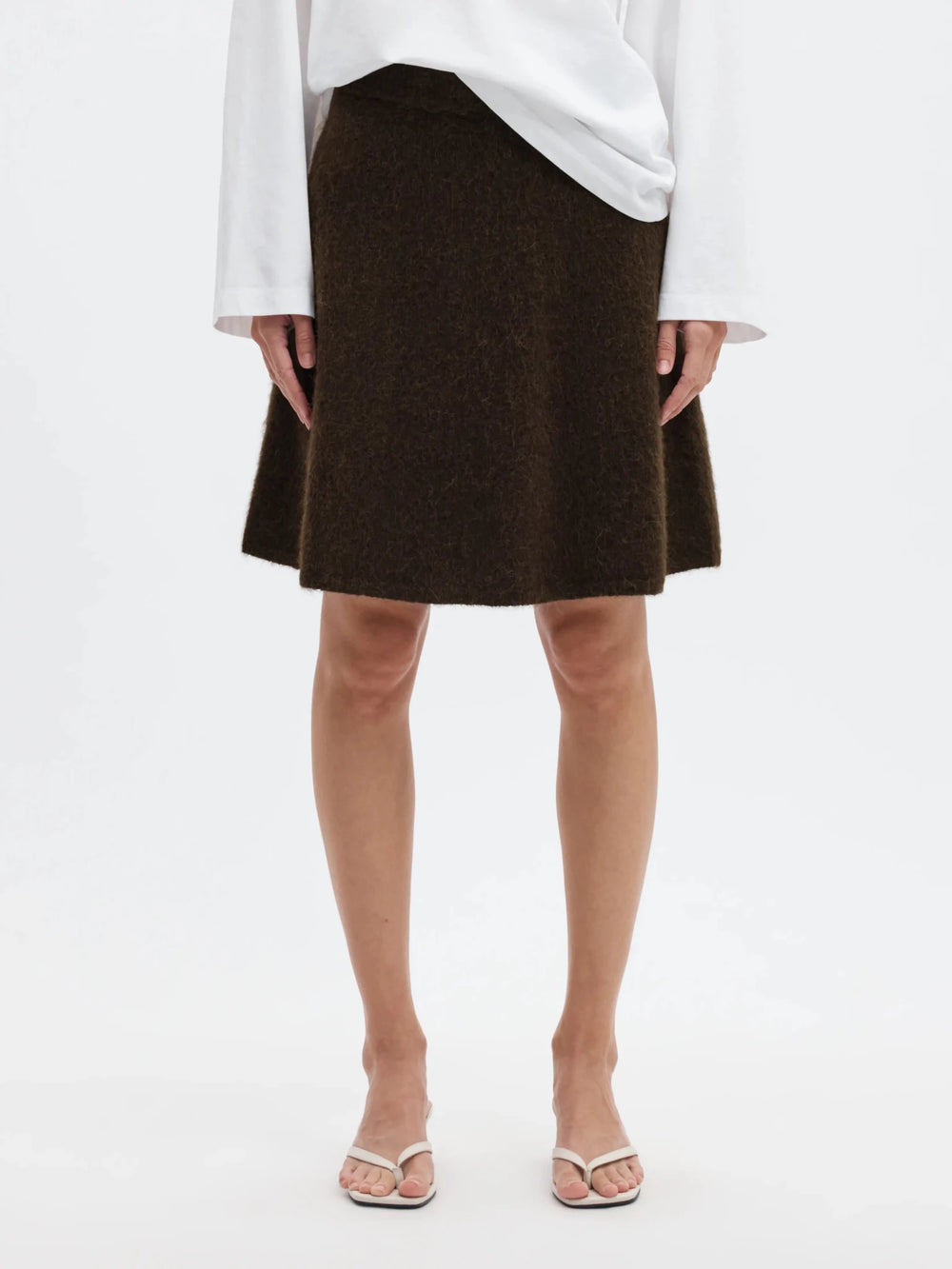 Lulu Brushed Hw Knit Skirt Delicioso Melange | Skjørt | Smuk