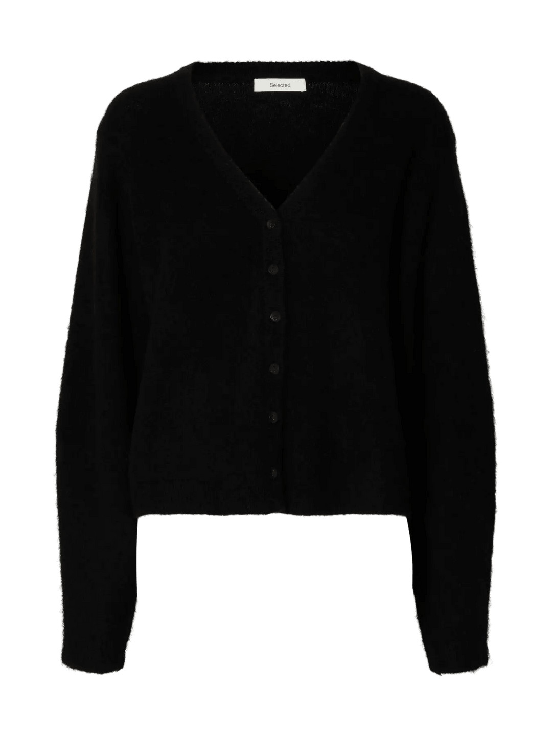 Lulu Brushed V-Neck Cardigan Black | Genser | Smuk
