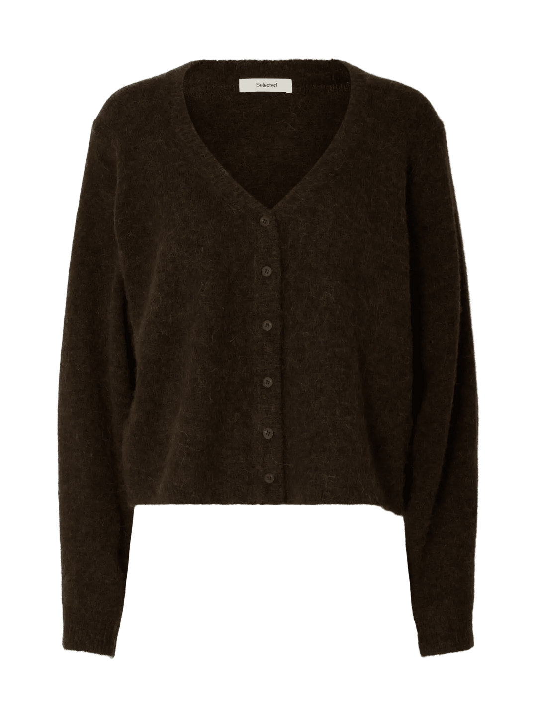 Lulu Brushed V-Neck Cardigan Delicioso Melange | Genser | Smuk