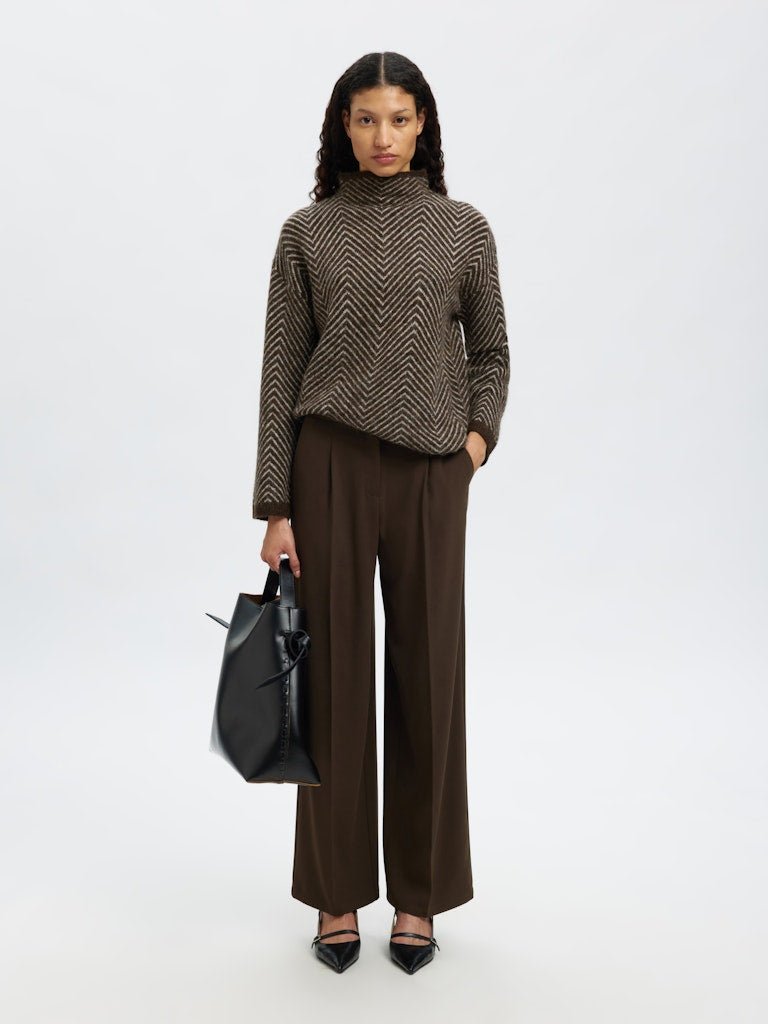 Lulu Ls Herringbone Knit High Neck Delicioso Birch | Genser | Smuk - Dameklær på nett