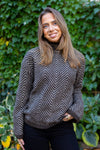 Lulu Ls Herringbone Knit High Neck Delicioso Birch