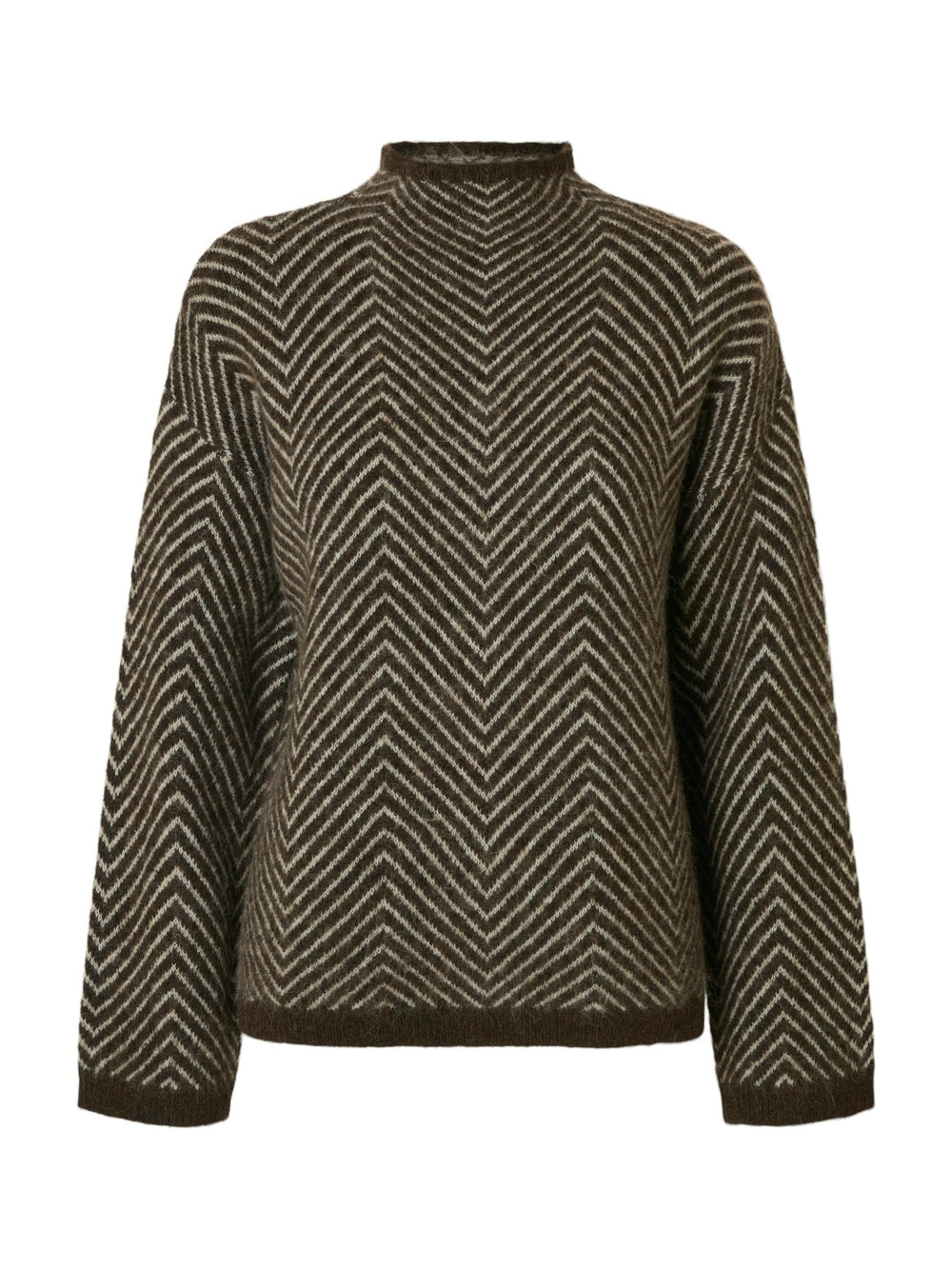 Lulu Ls Herringbone Knit High Neck Delicioso Birch | Genser | Smuk - Dameklær på nett