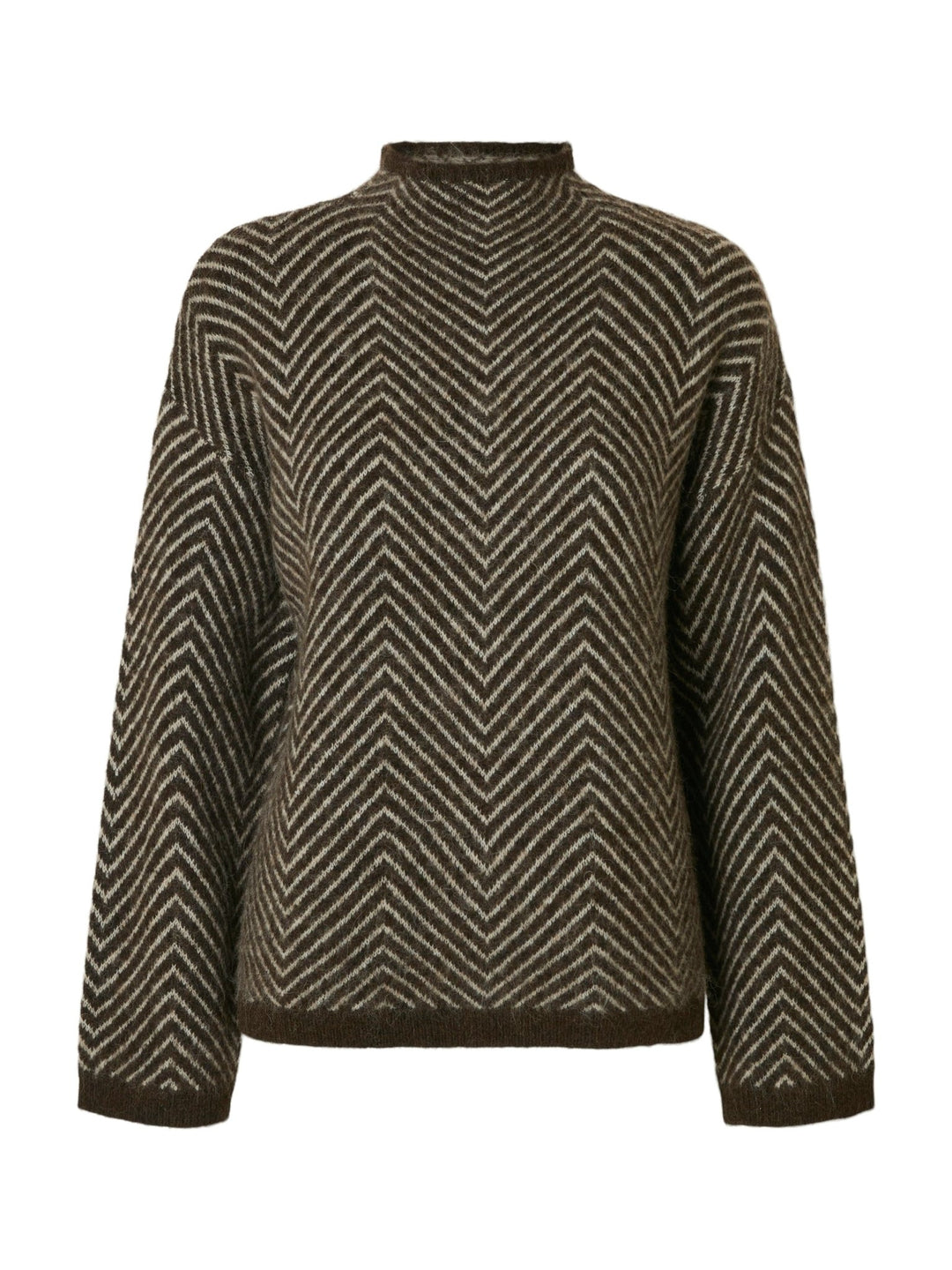 Lulu Ls Herringbone Knit High Neck Delicioso Birch | Genser | Smuk - Dameklær på nett