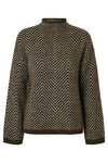 Lulu Ls Herringbone Knit High Neck Delicioso Birch