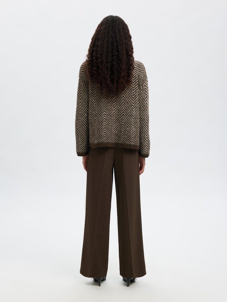Lulu Ls Herringbone Knit High Neck Delicioso Birch | Genser | Smuk - Dameklær på nett
