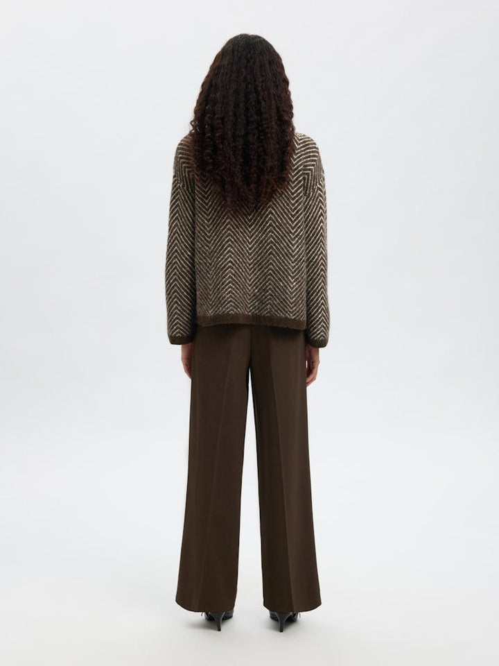 Lulu Ls Herringbone Knit High Neck Delicioso Birch | Genser | Smuk - Dameklær på nett
