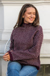 Lulu Ls Herringbone Knit High Neck Fig Birch