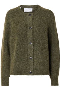Lulu Ls Knit Short Cardigan B Kalamata Melange