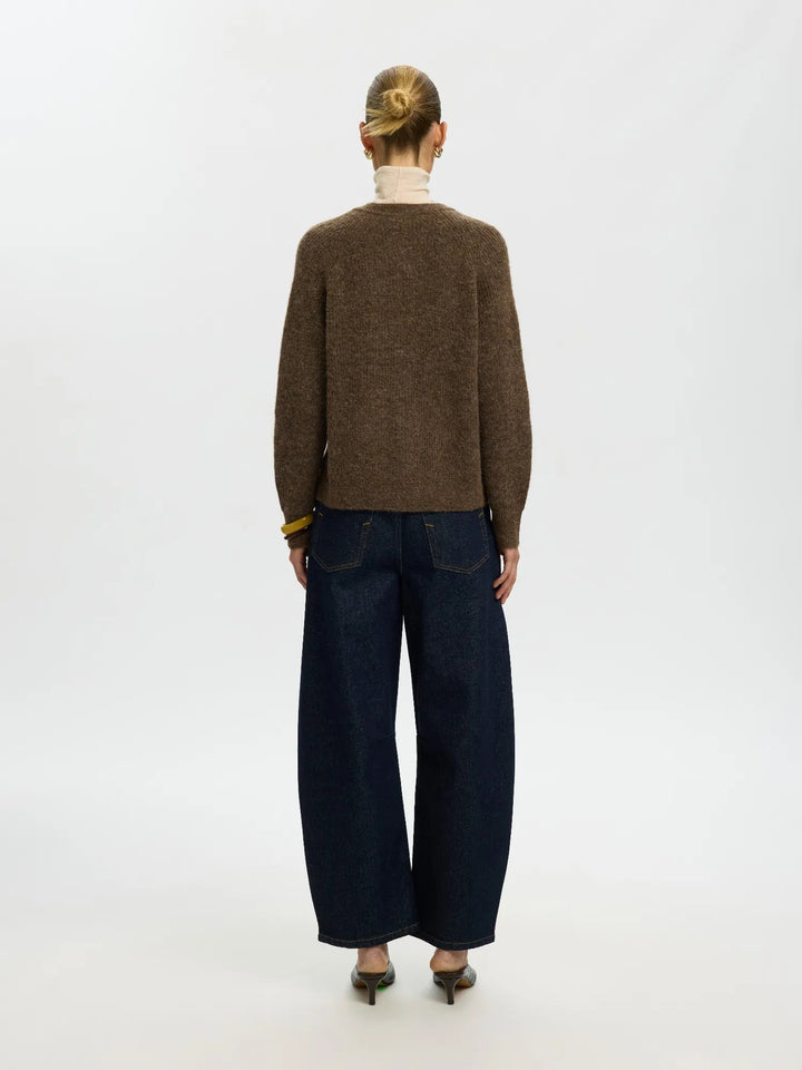 Lulu Ls Knit Short Cardigan Dachshund Melange | Genser | Smuk