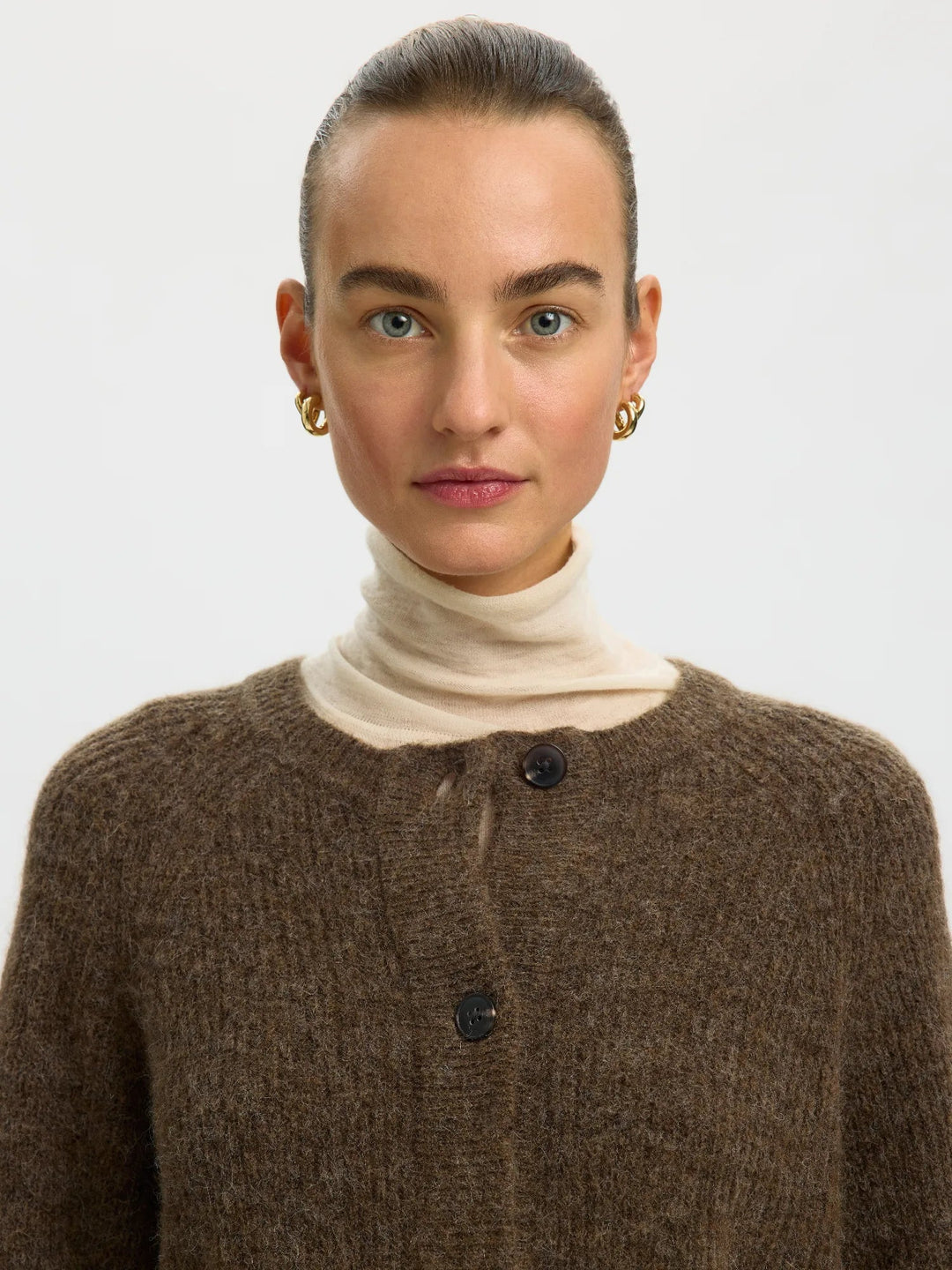 Lulu Ls Knit Short Cardigan Dachshund Melange | Genser | Smuk