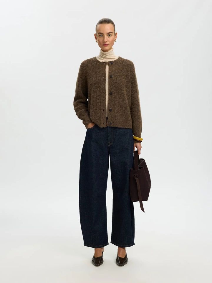 Lulu Ls Knit Short Cardigan Dachshund Melange | Genser | Smuk