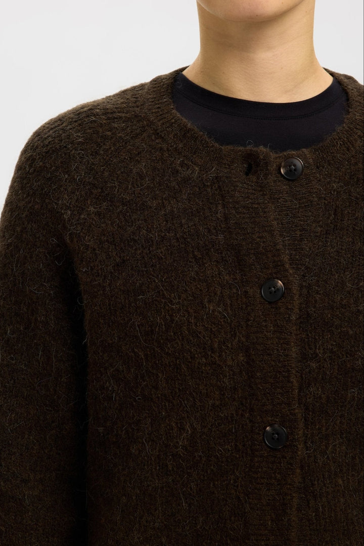 Lulu Ls Knit Short Cardigan Delicioso Melange | Genser | Smuk - Dameklær på nett
