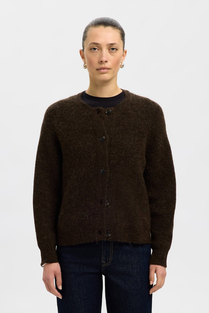 Lulu Ls Knit Short Cardigan Delicioso Melange | Genser | Smuk - Dameklær på nett