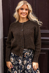 Lulu Ls Knit Short Cardigan Delicioso Melange