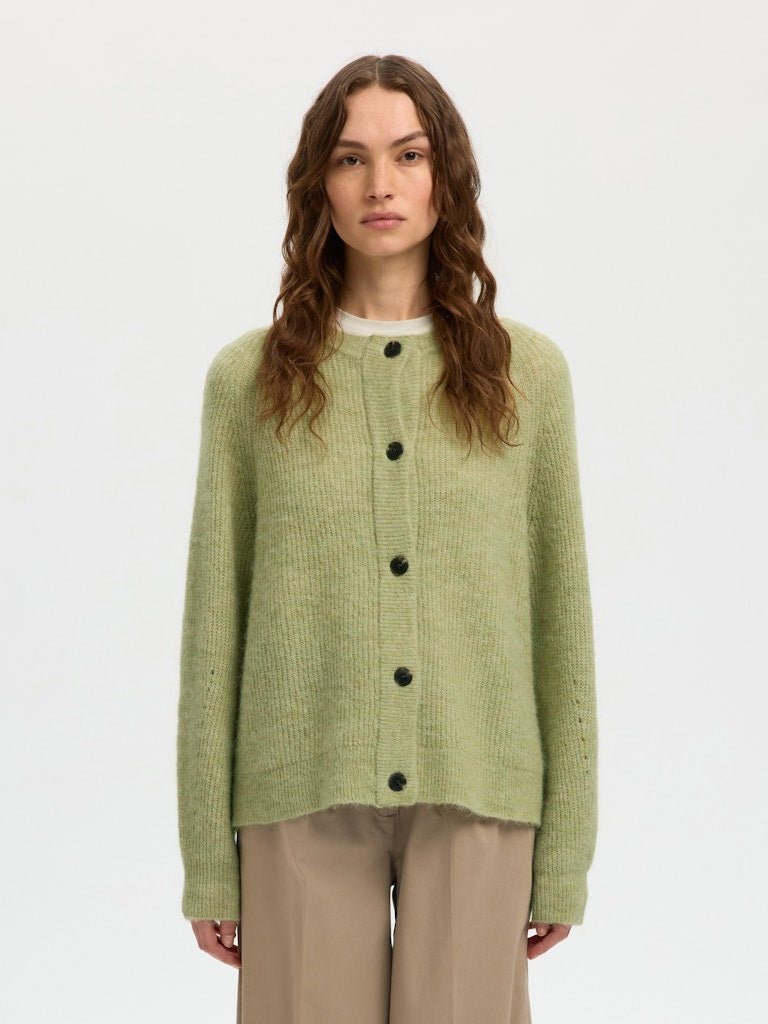 Lulu Ls Knit Short Cardigan Lint Melange | Genser | Smuk