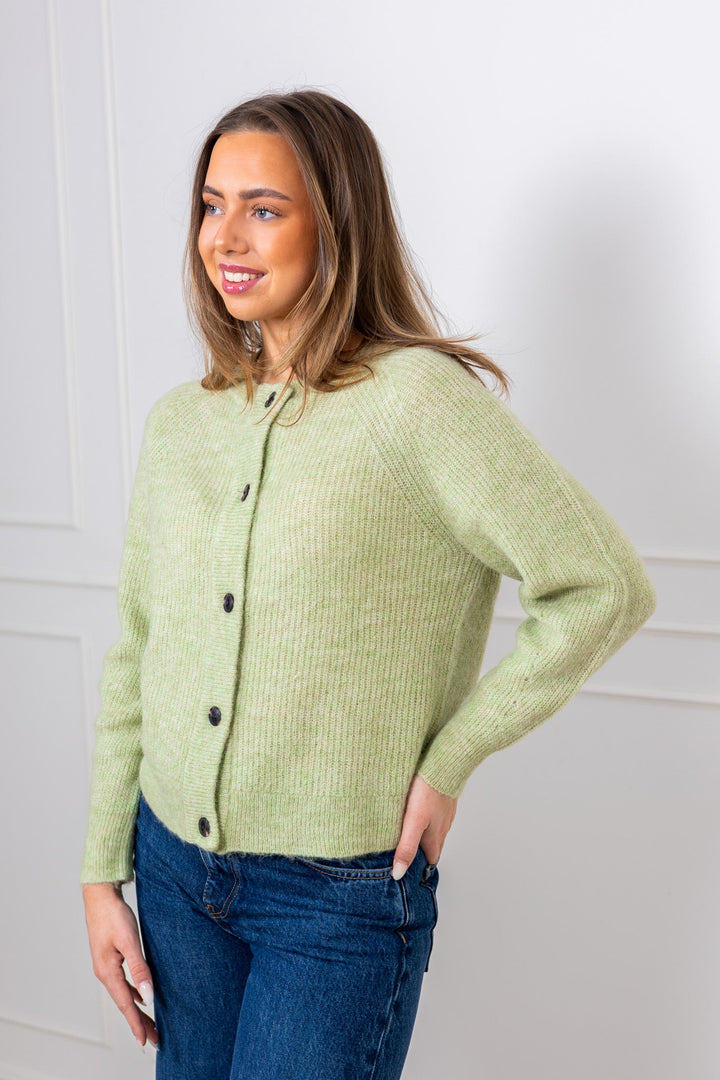 Lulu Ls Knit Short Cardigan Lint Melange | Genser | Smuk