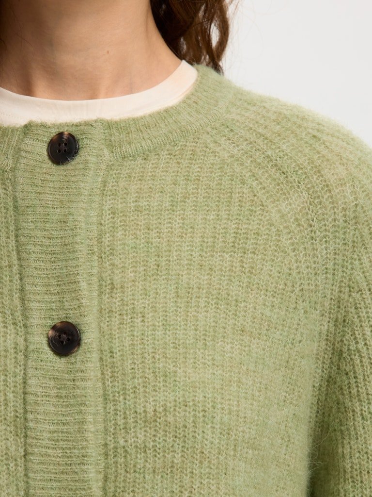 Lulu Ls Knit Short Cardigan Lint Melange | Genser | Smuk