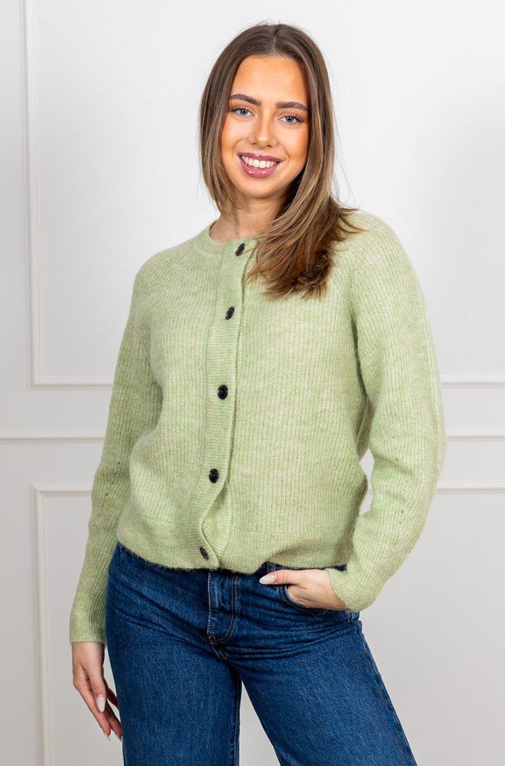 Lulu Ls Knit Short Cardigan Lint Melange | Genser | Smuk