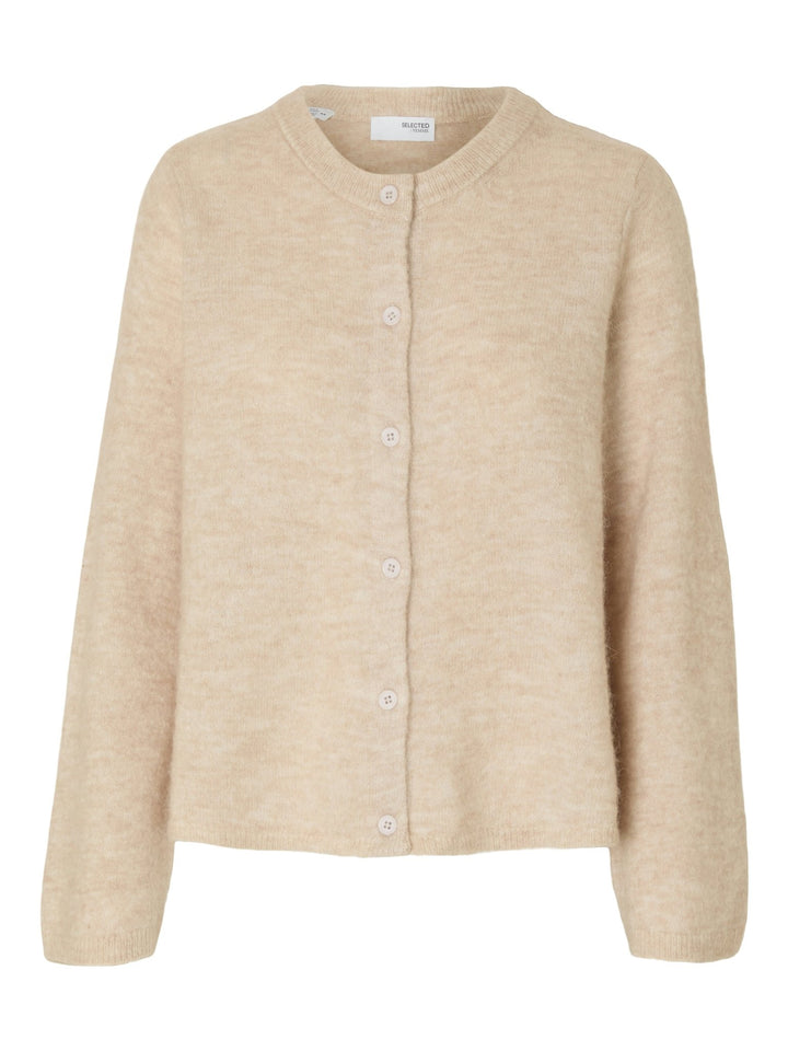 Lulu New Ls Knit Cardigan Birch Melange | Genser | Smuk - Dameklær på nett