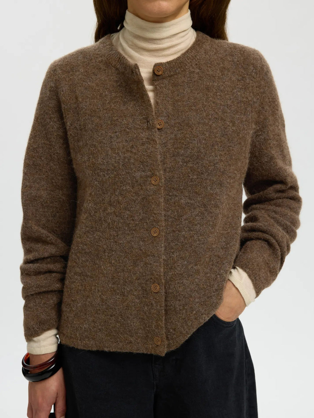 Lulu New Ls Knit Cardigan Dachshund Melange | Genser | Smuk
