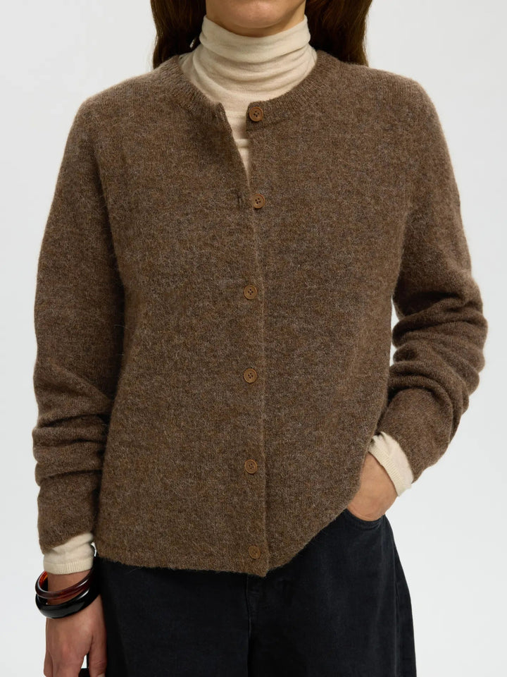 Lulu New Ls Knit Cardigan Dachshund Melange | Genser | Smuk