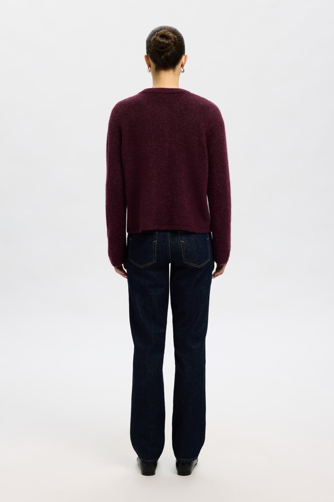 Lulu New Ls Knit Cardigan Fig Melange | Genser | Smuk - Dameklær på nett