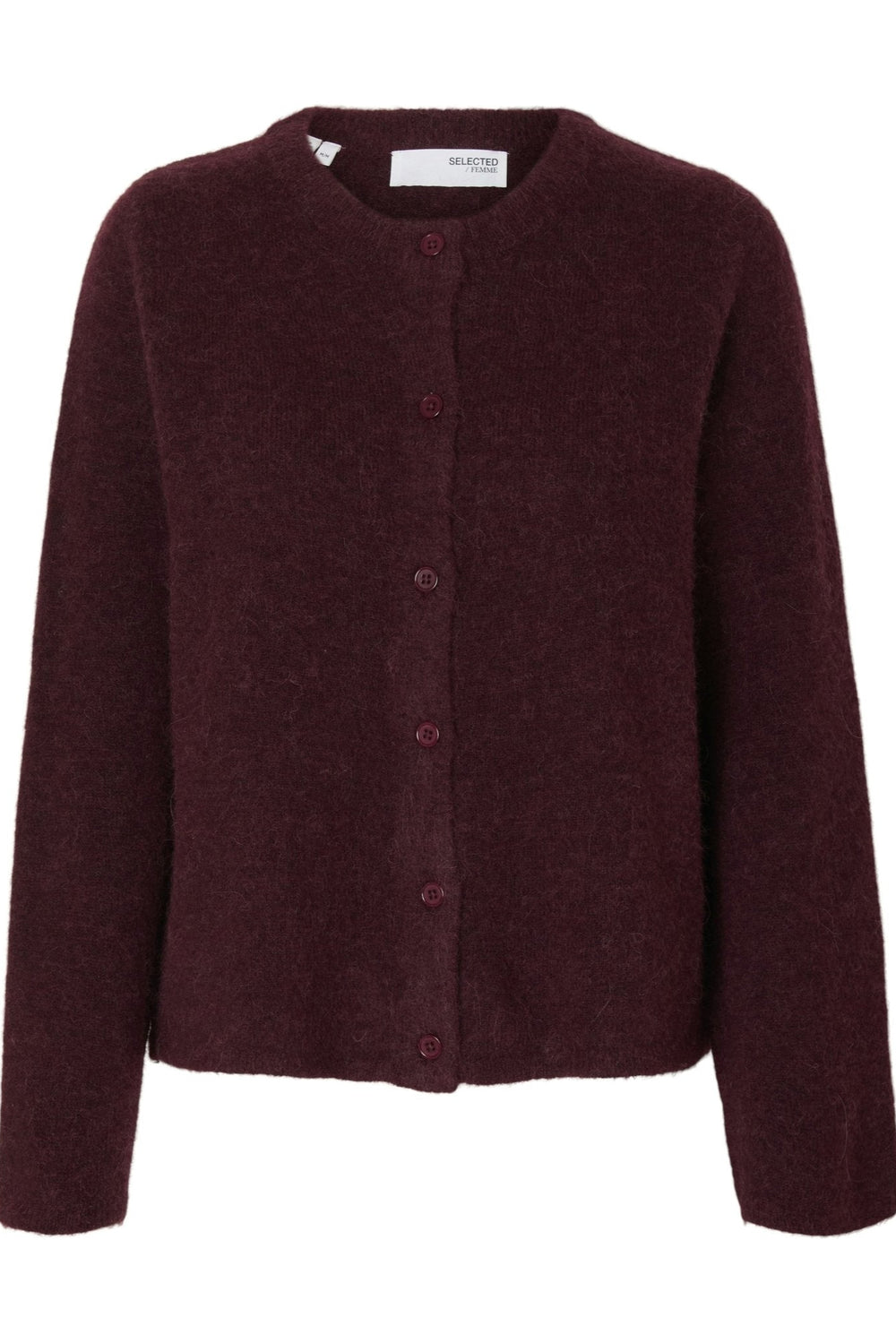 Lulu New Ls Knit Cardigan Fig Melange | Genser | Smuk - Dameklær på nett
