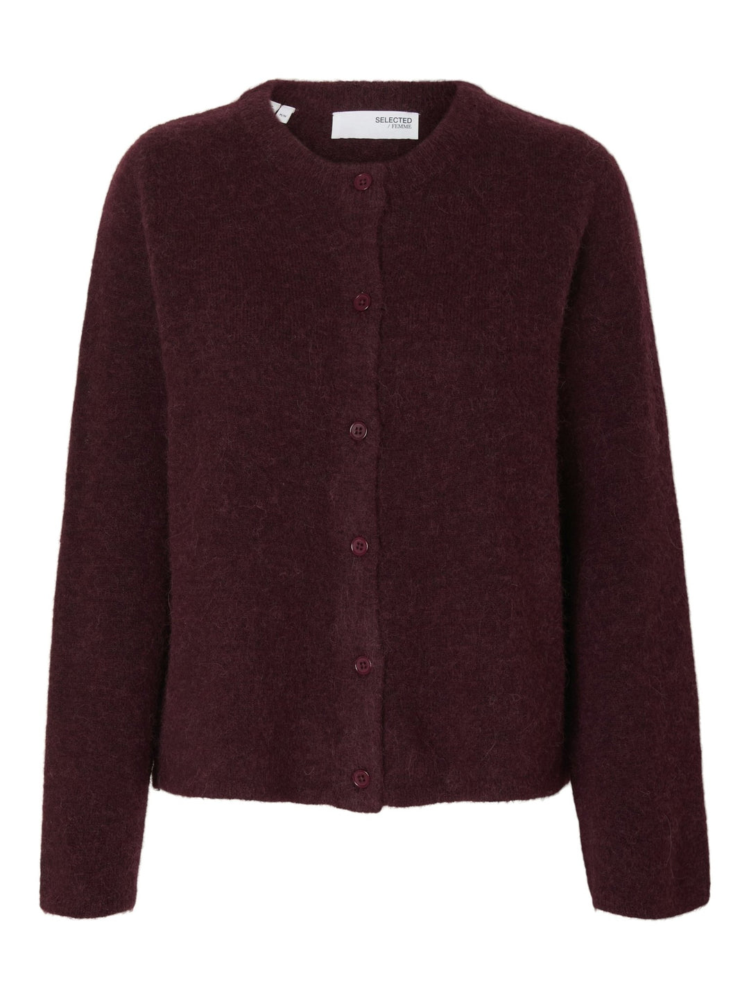 Lulu New Ls Knit Cardigan Fig Melange | Genser | Smuk - Dameklær på nett