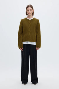 Lulu New Ls Knit Cardigan Fir Green Melange