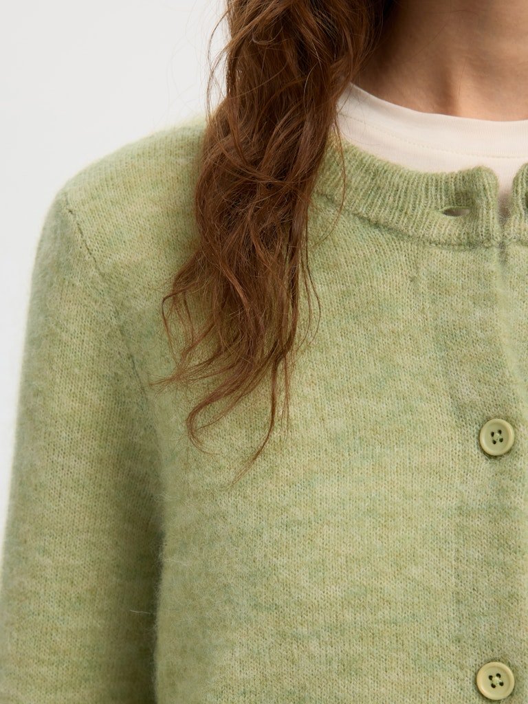 Lulu New Ls Knit Cardigan Lint Melange | Genser | Smuk