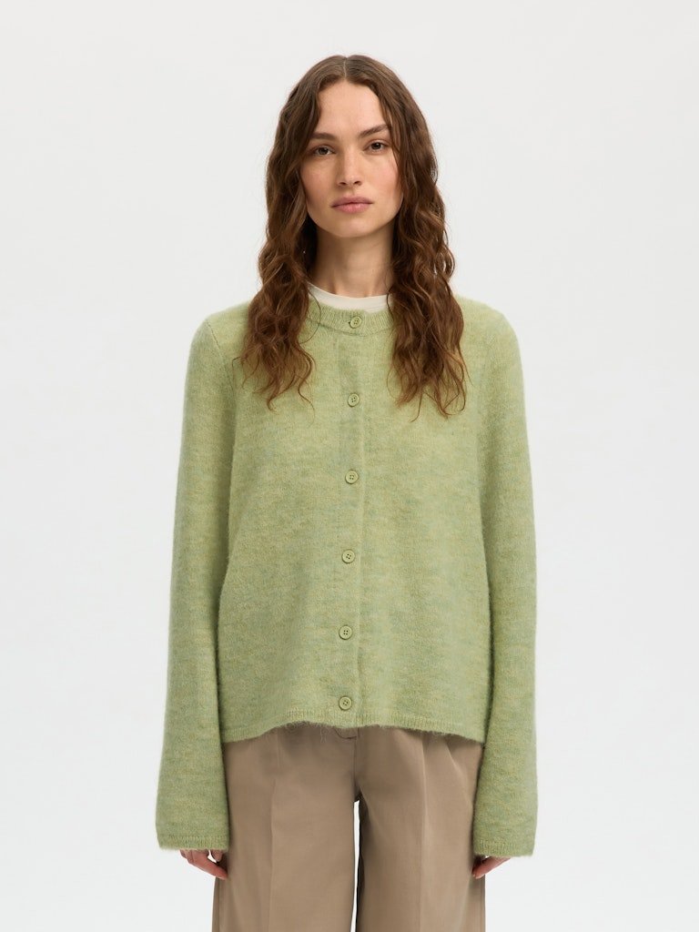 Lulu New Ls Knit Cardigan Lint Melange | Genser | Smuk