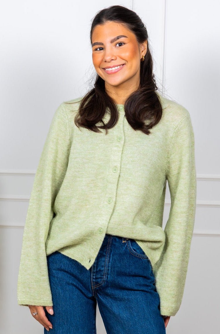 Lulu New Ls Knit Cardigan Lint Melange | Genser | Smuk