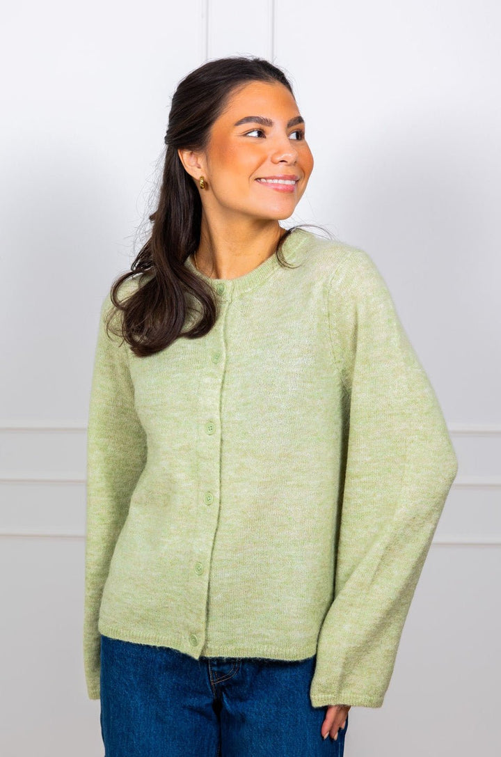 Lulu New Ls Knit Cardigan Lint Melange | Genser | Smuk