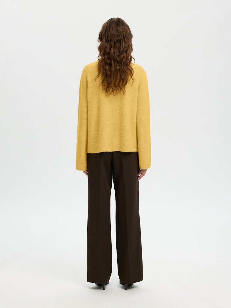 Lulu New Ls Knit Cardigan Ochre Melange | Genser | Smuk