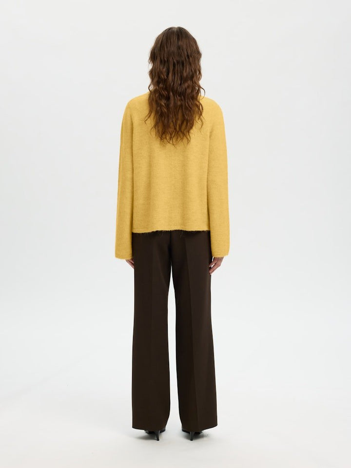 Lulu New Ls Knit Cardigan Ochre Melange | Genser | Smuk