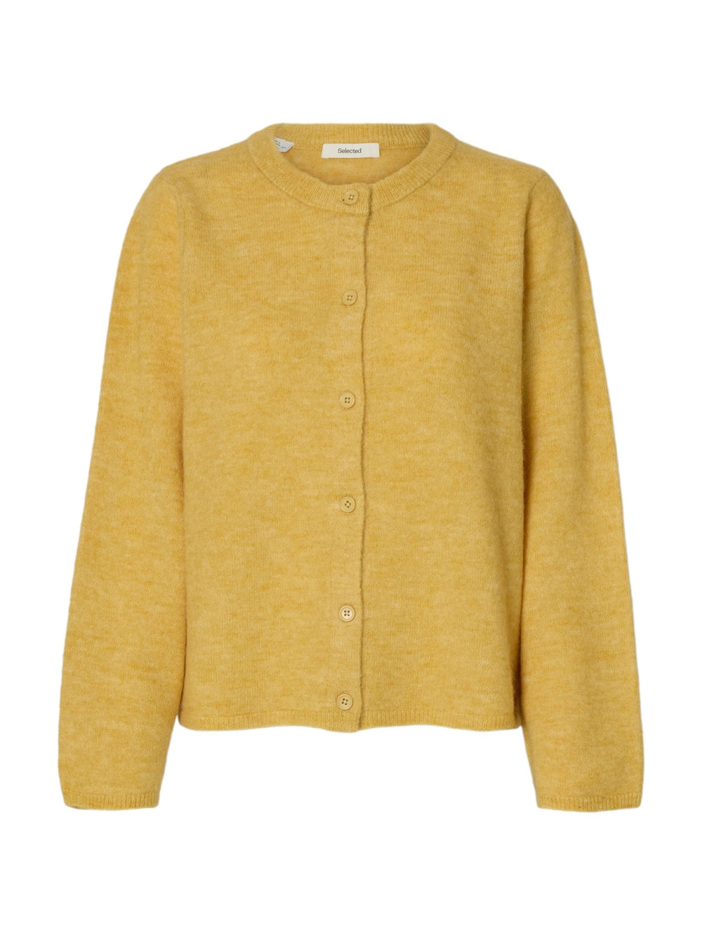 Lulu New Ls Knit Cardigan Ochre Melange | Genser | Smuk