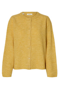 Lulu New Ls Knit Cardigan Ochre Melange