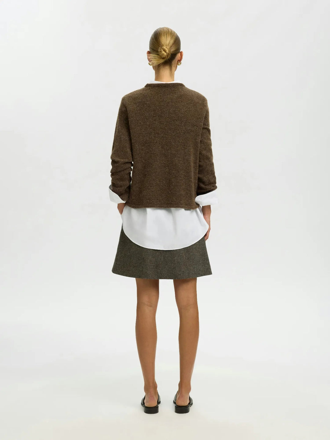 Lulu New Ls Knit O-Neck Dachshund Melange | Genser | Smuk