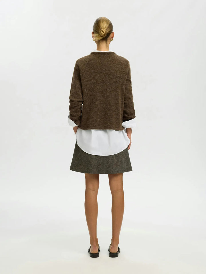 Lulu New Ls Knit O-Neck Dachshund Melange | Genser | Smuk