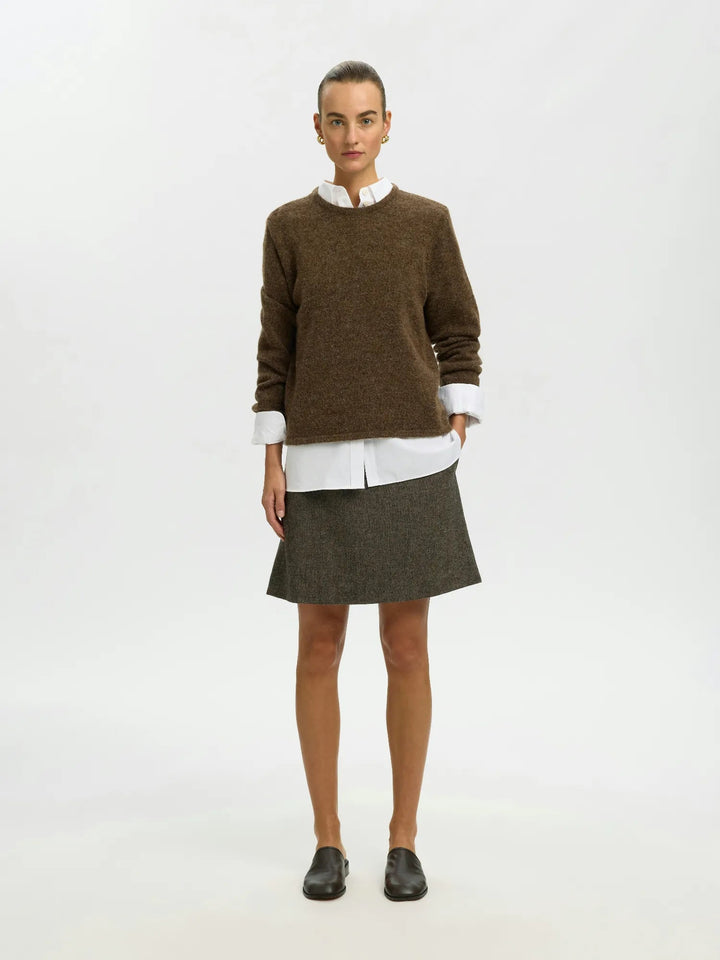 Lulu New Ls Knit O-Neck Dachshund Melange | Genser | Smuk